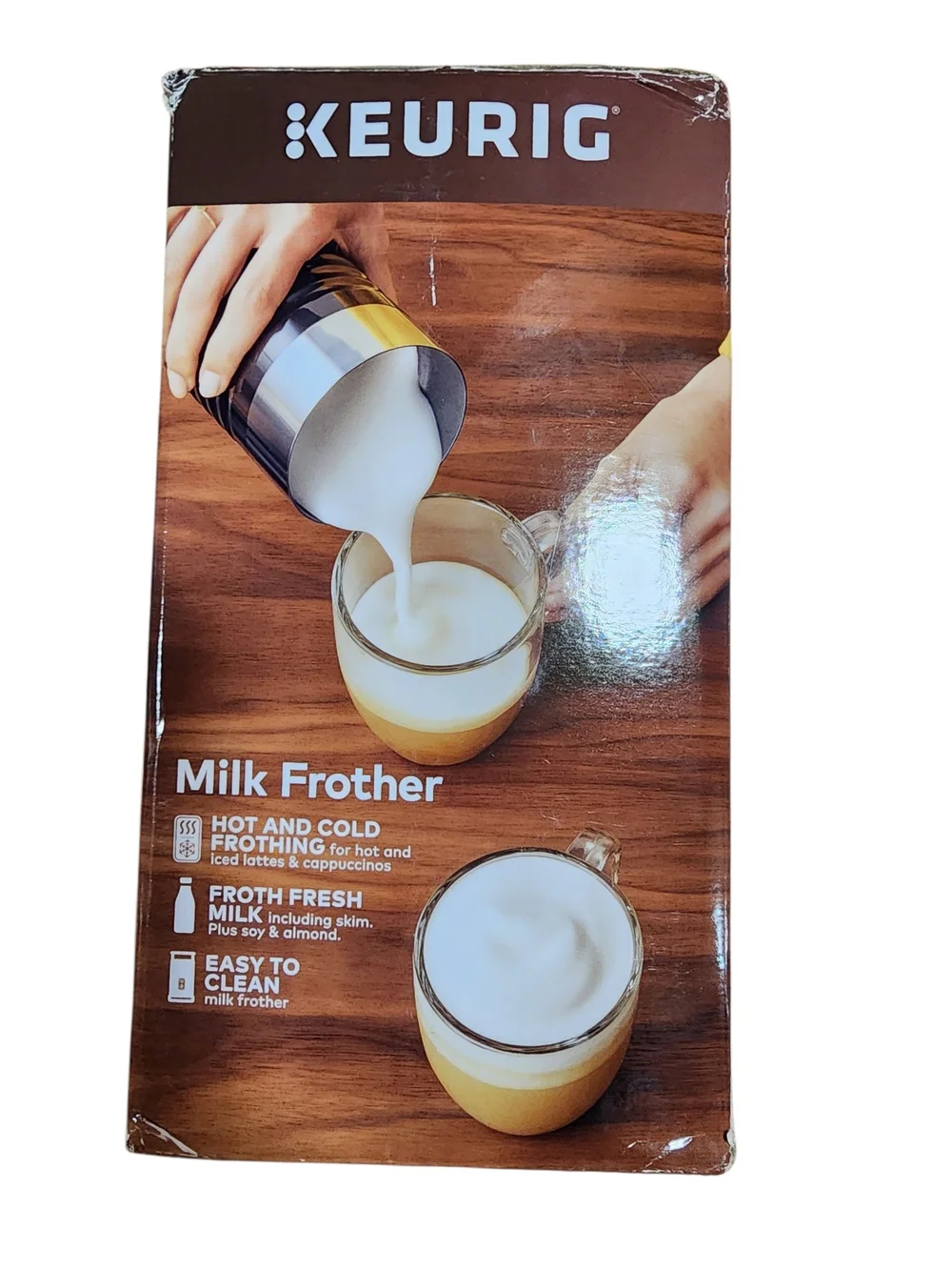 Keurig Milk Frother Standalone Hot & Cold 6 Oz Black Non-Dairy Milk Lattes
